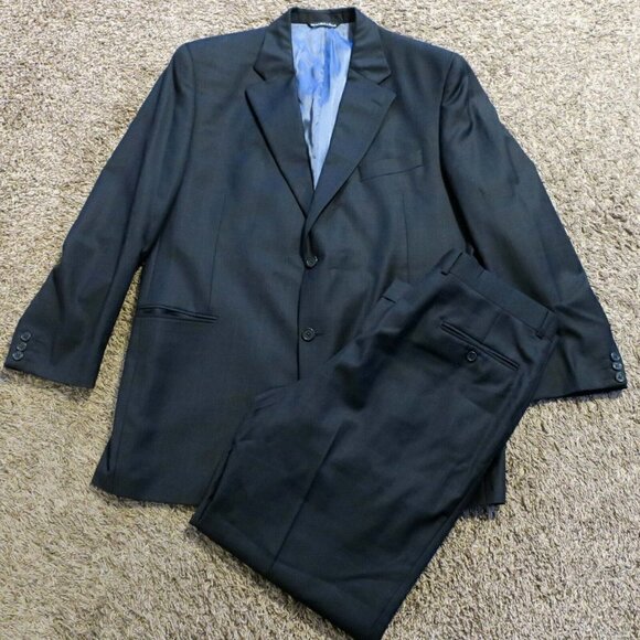 Jack Victor Valuto Classic Fit 2 Piece Suit Blazer Jacket Men's 43R Pants 36x30 - Picture 1 of 10